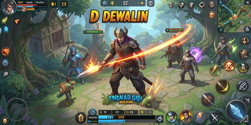 Gameplay seru DEWALIN yang menyuguhkan strategi mendalam.