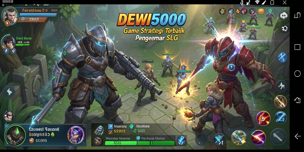 Tampilan menarik gameplay DEWI5000 dengan aksi strategi yang memukau.