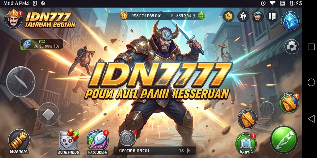 Tampilan layar permainan IDN777 dengan aksi penuh ketegangan dan grafis memukau.