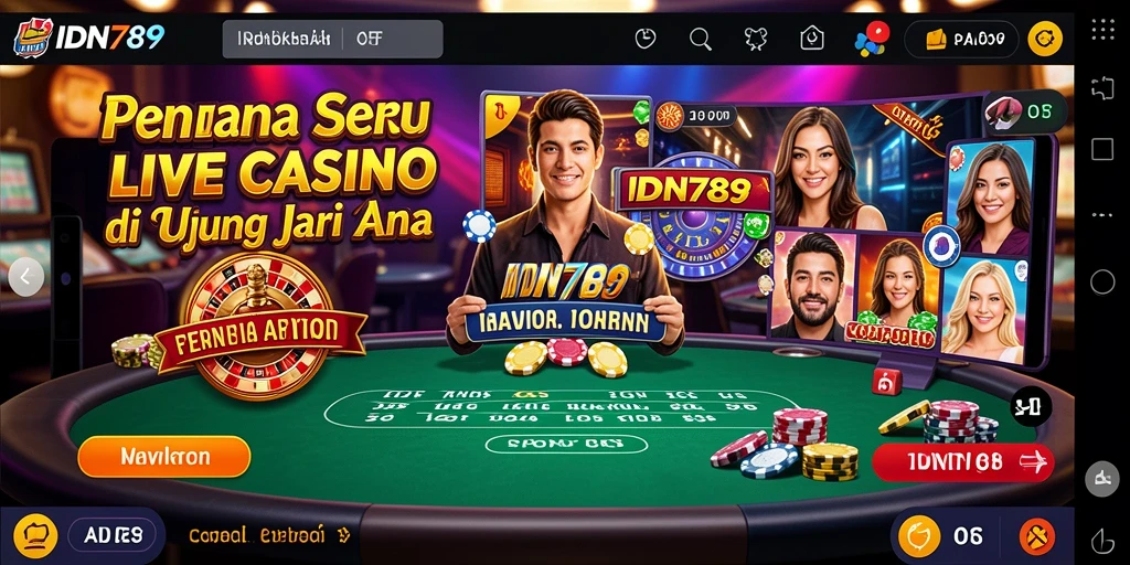 Tampilan gameplay Live Casino yang mengasyikkan di IDN789.