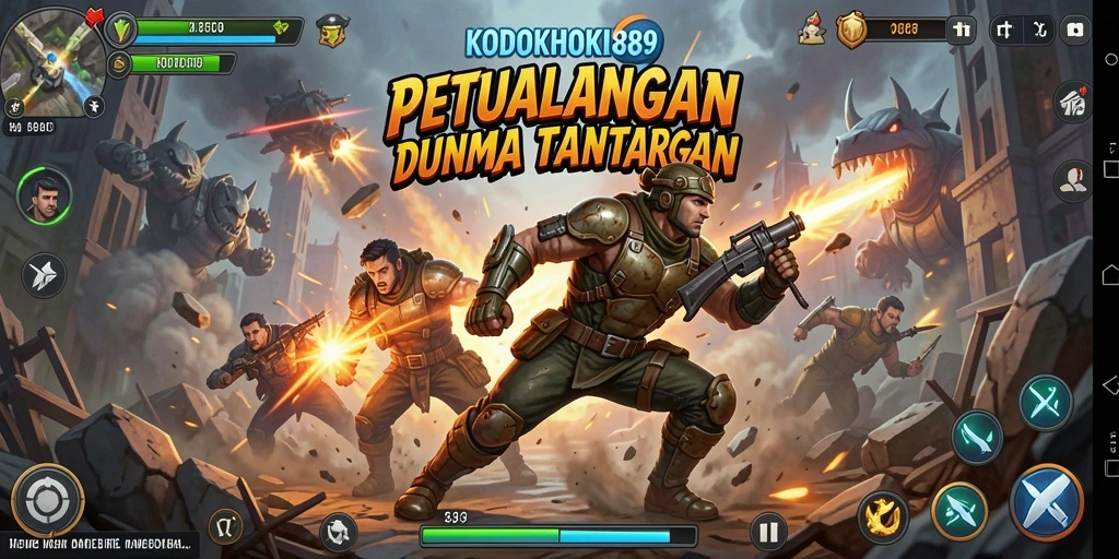 Tampilan gameplay KODOKHOKI889 yang penuh aksi dan petualangan.