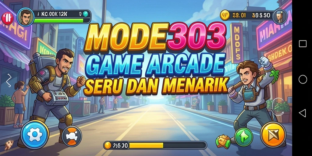 Screenshot gameplay MODE303 yang menampilkan keseruan permainan Arcade.