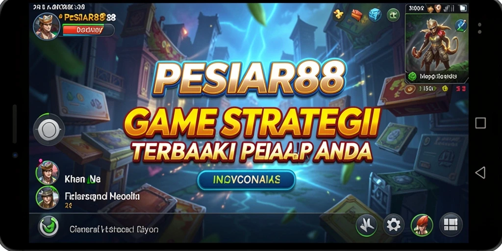 Screenshot menampilkan pertempuran strategis di PESIAR88.