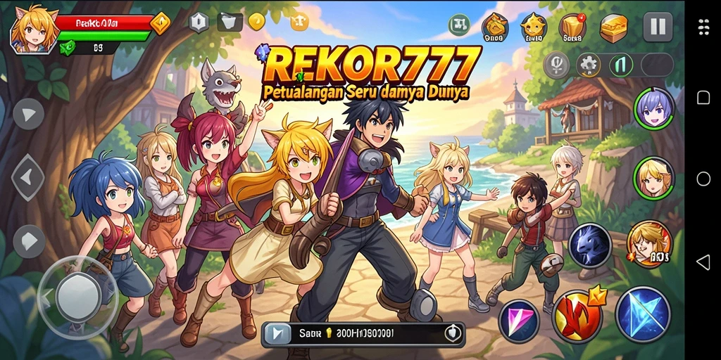 Tampilan menarik dari gameplay <strong>REKOR777</strong> yang penuh aksi dan keindahan anime.