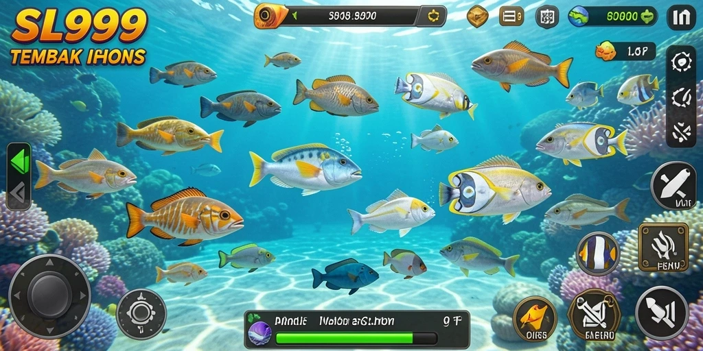 Tangkapan layar menampilkan gameplay menembak ikan yang seru di SL999.
