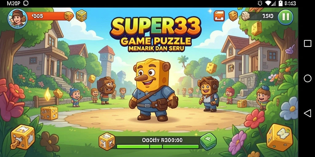 Tampilan gameplay SUPER33 dengan puzzle yang menantang dan menarik.