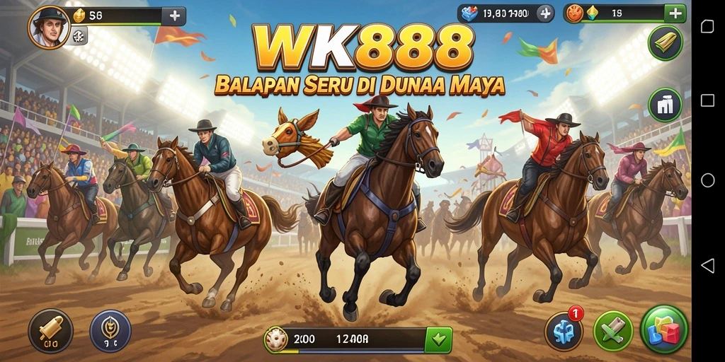 Tampilan seru dari gameplay balap di WK888 dengan lintasan menantang.